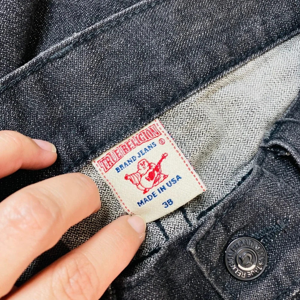 True‎ Religion Mens Jeans Ricky Flaps Relaxed Straight Size 38X34